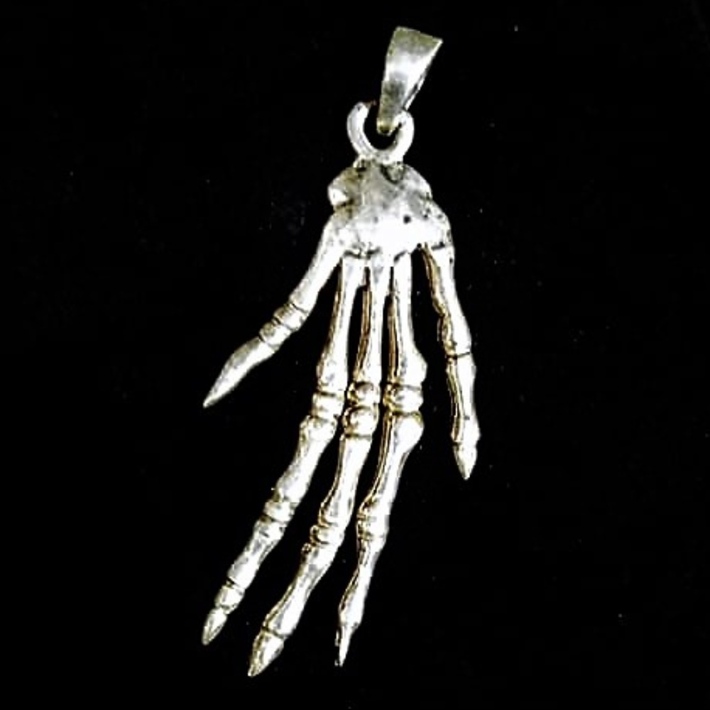 925 silver skeleton hand charm